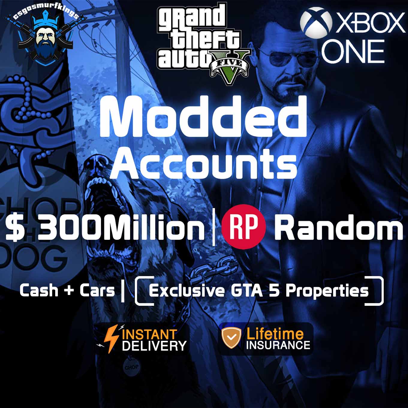 Xbox One GTA V ONLINE MODDED ACCOUNT WITH 750 MILLION [ CASH +