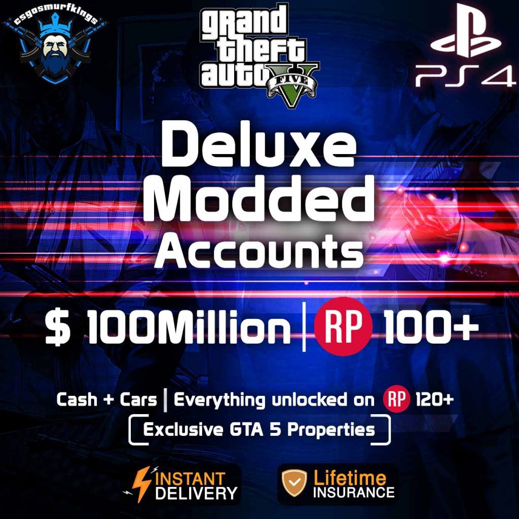 Buy GTA 5 Modded Accounts for Sale PS4/Xbox/PC Only at CSK