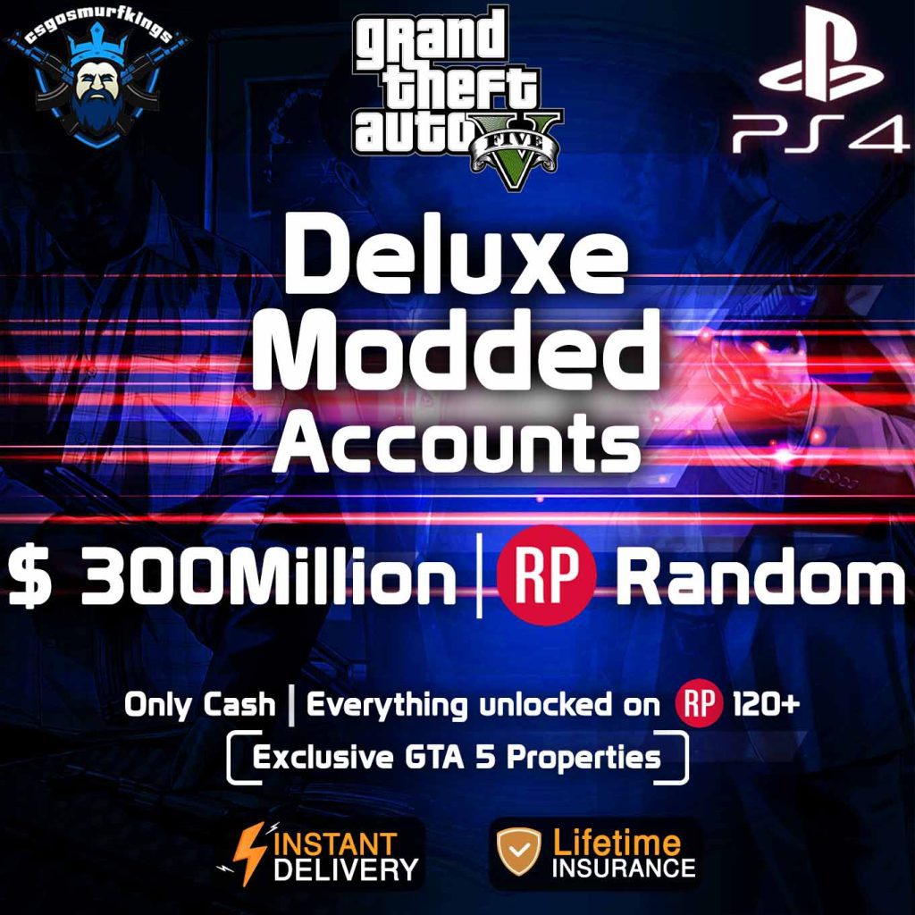 ps4-deluxe-gta-v-modded-account-with-300-million-cash-cars-rp