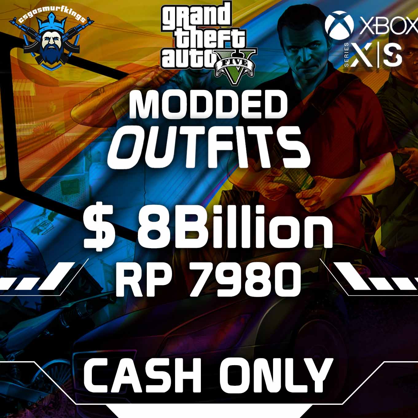 GTA V PS5 Profile 8Billion Cash Custom Outfits Level 7980 1Billion KD Fast  Run