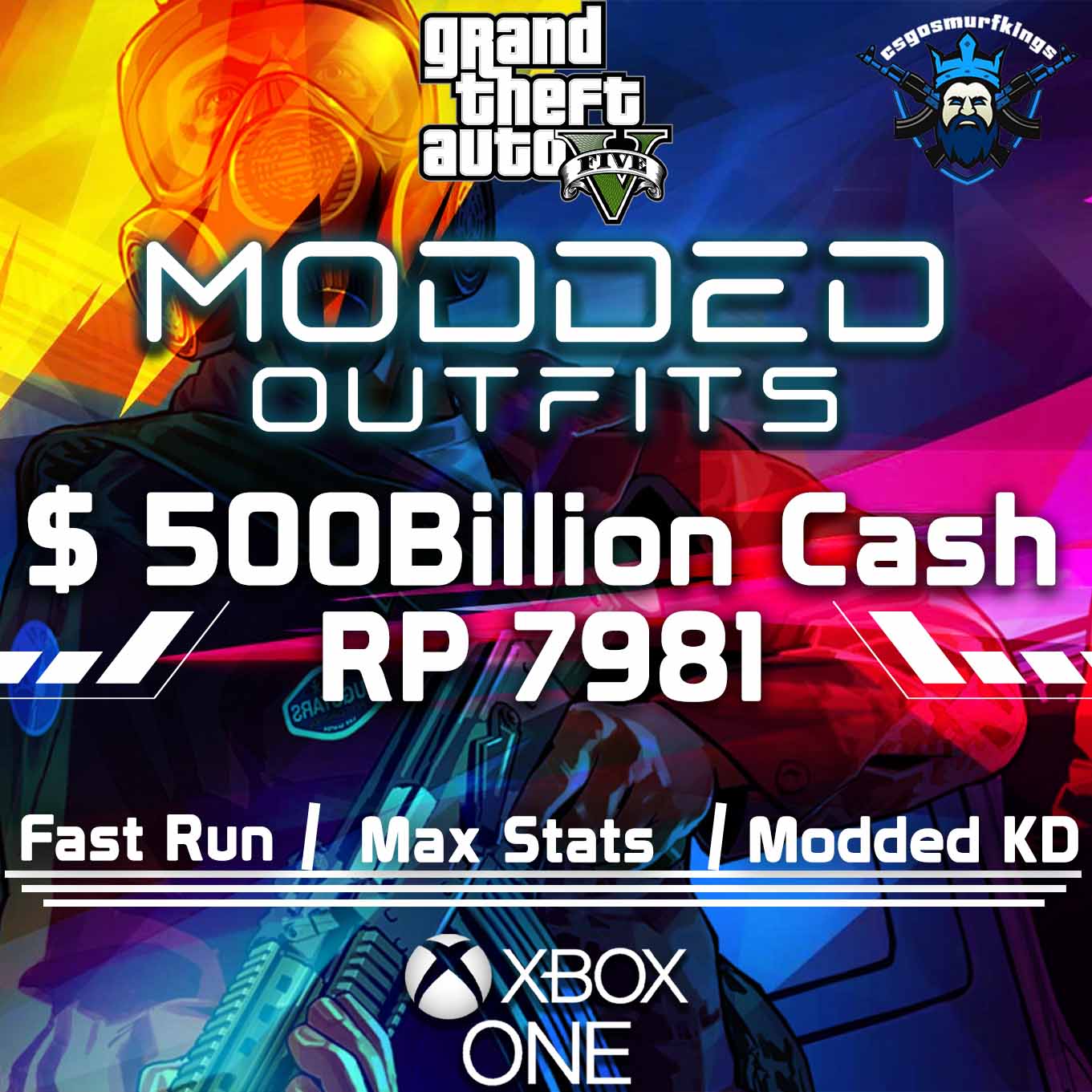 GTA V PS5 Profile 8Billion Cash Custom Outfits Level 7980 1Billion KD Fast  Run