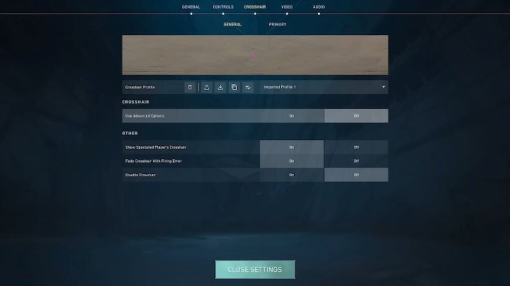 how to copy crosshair in valorant