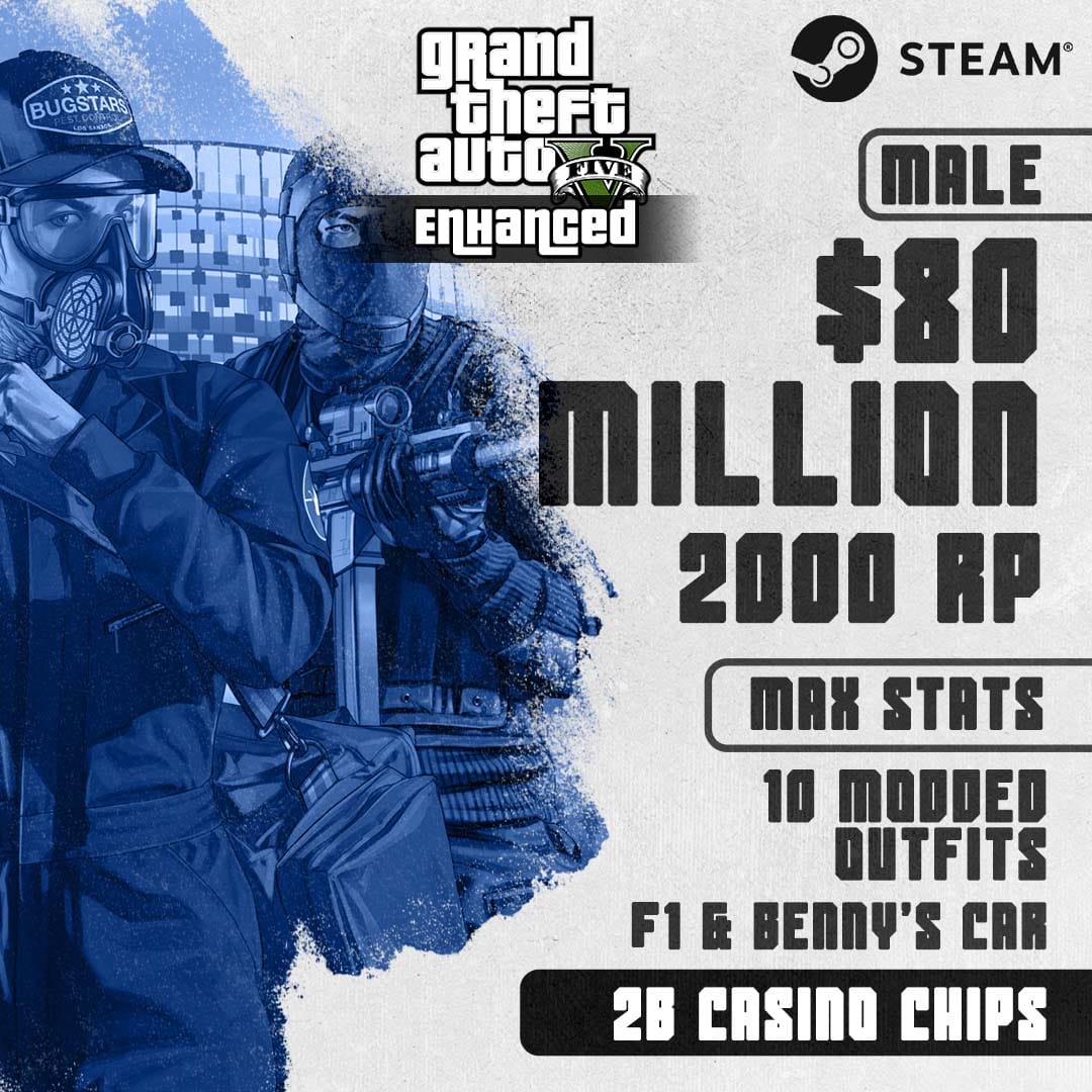 80M 2000 RP Max Stats 2B Casino Chips Male